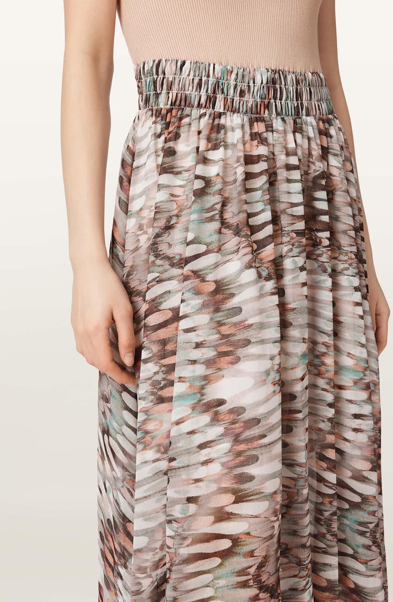 AllSaints Zenia Maxi Dress, Alternate, color, Carmel Off White