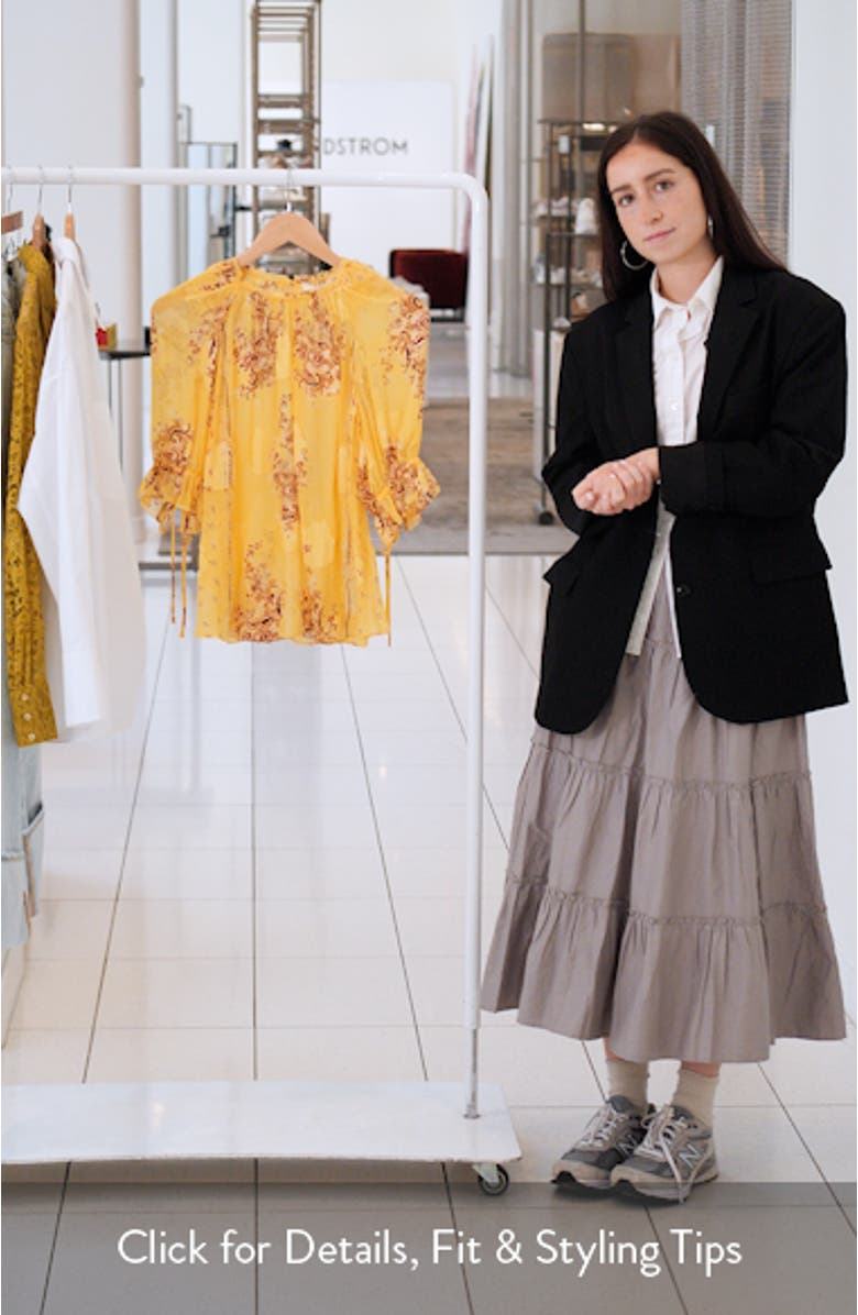 Pippa Floral Silk Blend Top, sales video thumbnail