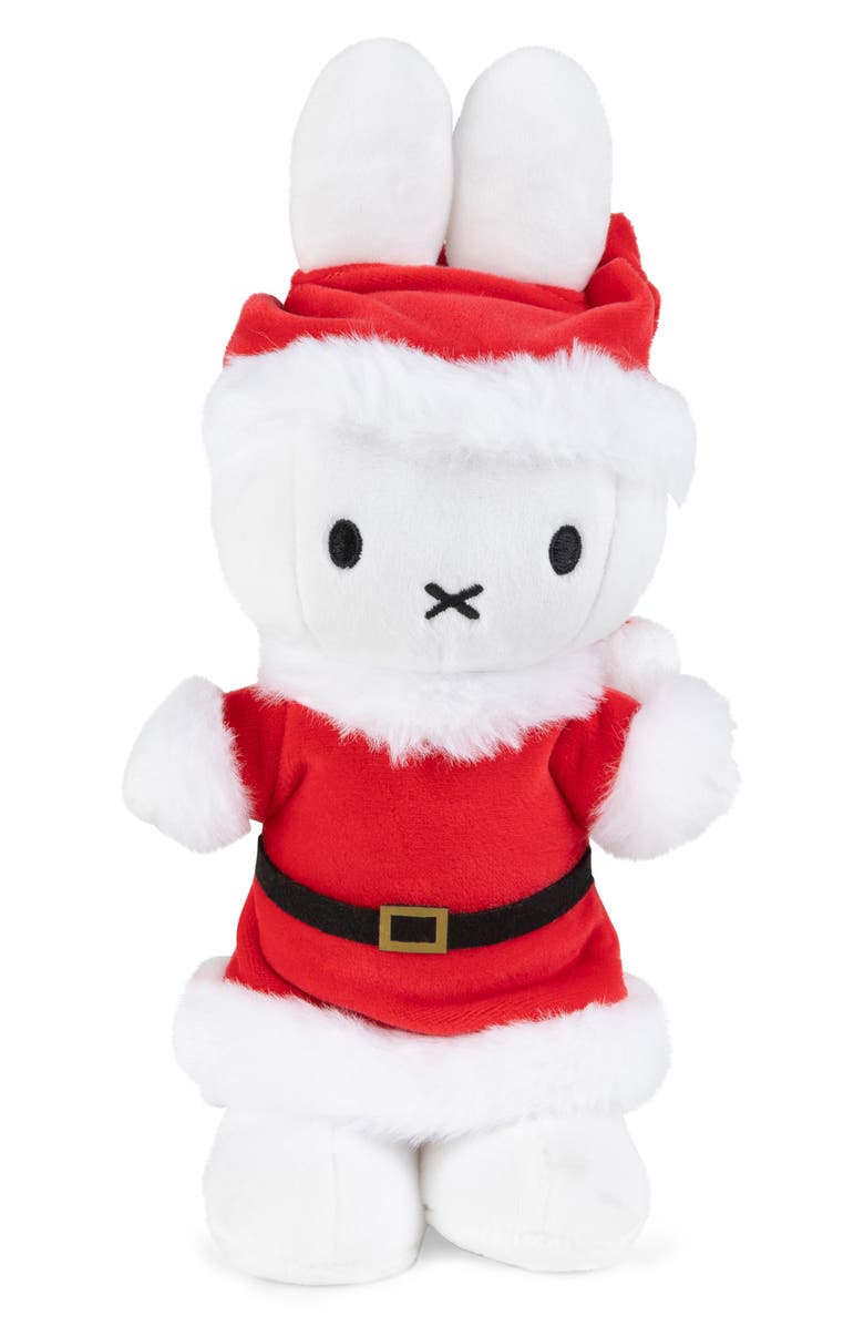 Bon Ton Toys x Miffy Standing Santa Stuffed Animal, Main, color, 