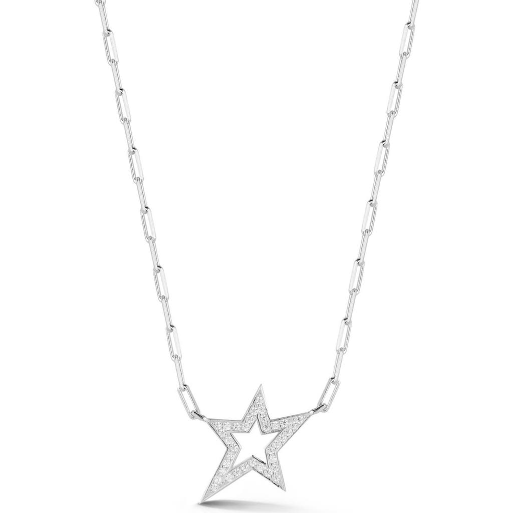 Sphera Milano Cubic Zirconia Star Pendant Necklace In Metallic
