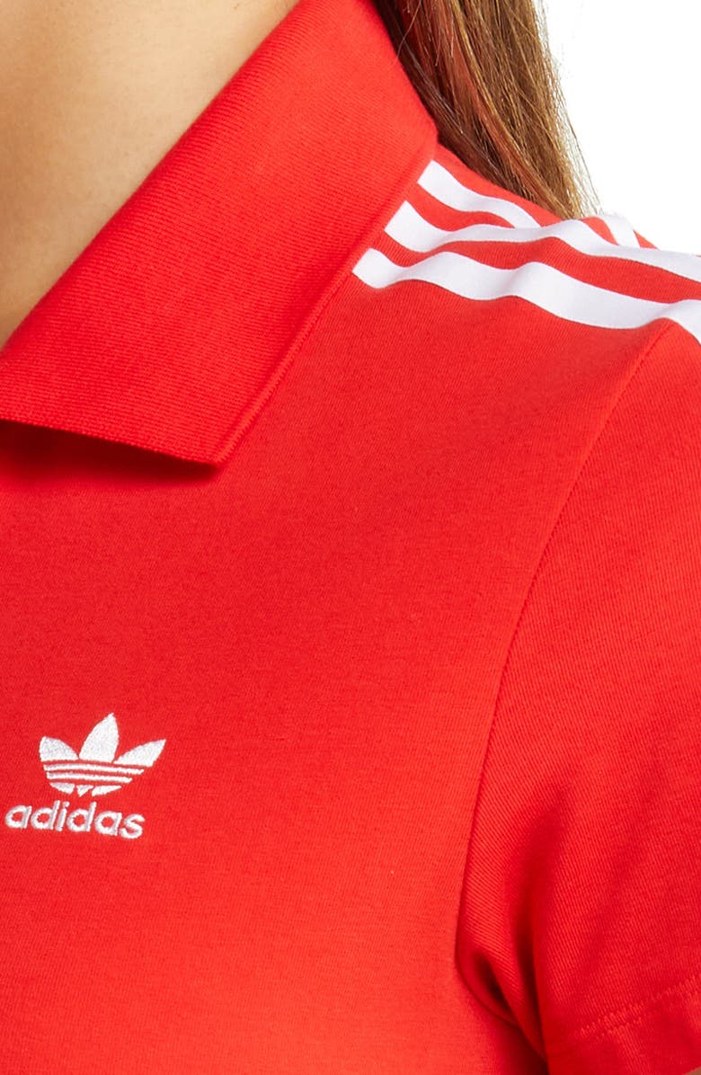 adidas Originals Stretch Cotton Shirtdress, Alternate, color,