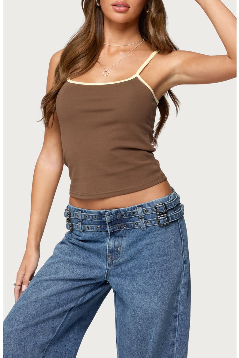 Deanna Crop Camisole, Main, color, BROWN