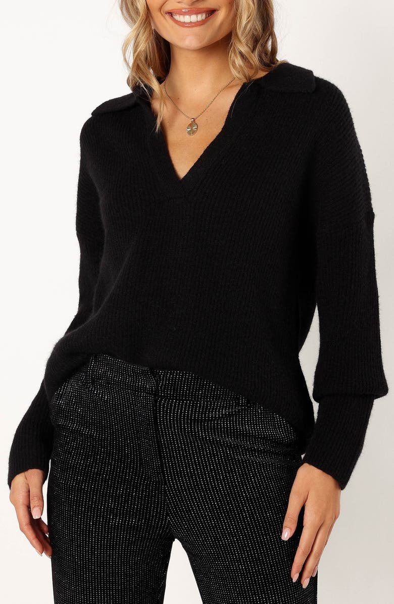 Petal & Pup Zala Johnny Collar Sweater, Main, color,