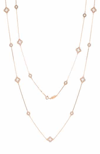 SUZY LEVIAN CZ Pavé Station Chain Necklace
