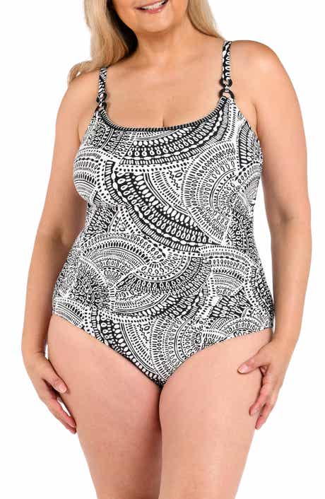 La Blanca Dreamcatcher Abstract Print One-Piece Swimsuit