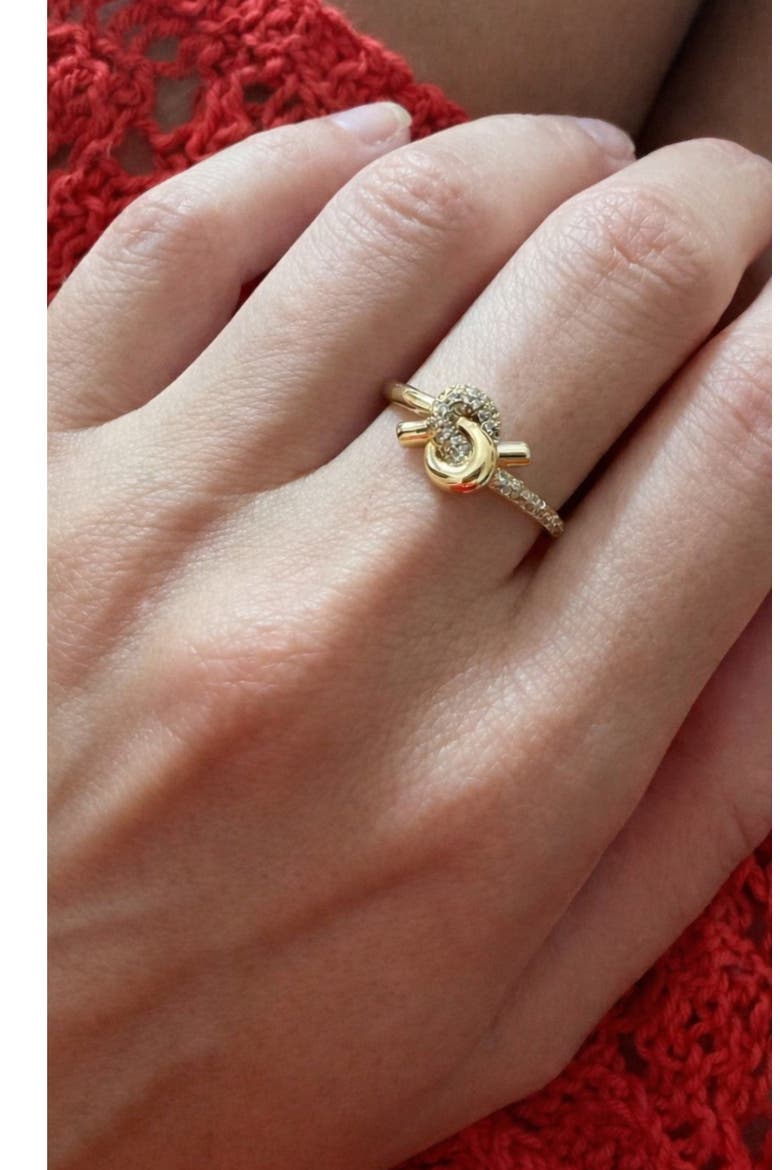 Love Knot Ring, Alternate, color, Gold
