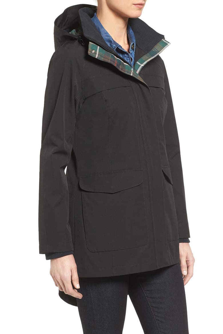 Hooded Raincoat, Alternate, color, BLACK