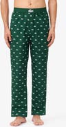 Lacoste Logo Print Cotton Pajama Pants