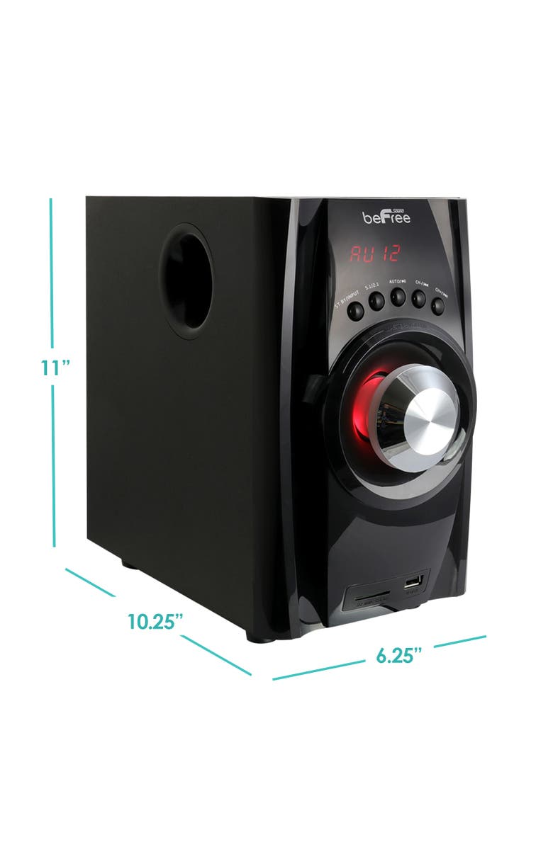 Befree Sound 5.1 Channel Surround Sound Bluetooth Speaker System, Alternate, color, Red
