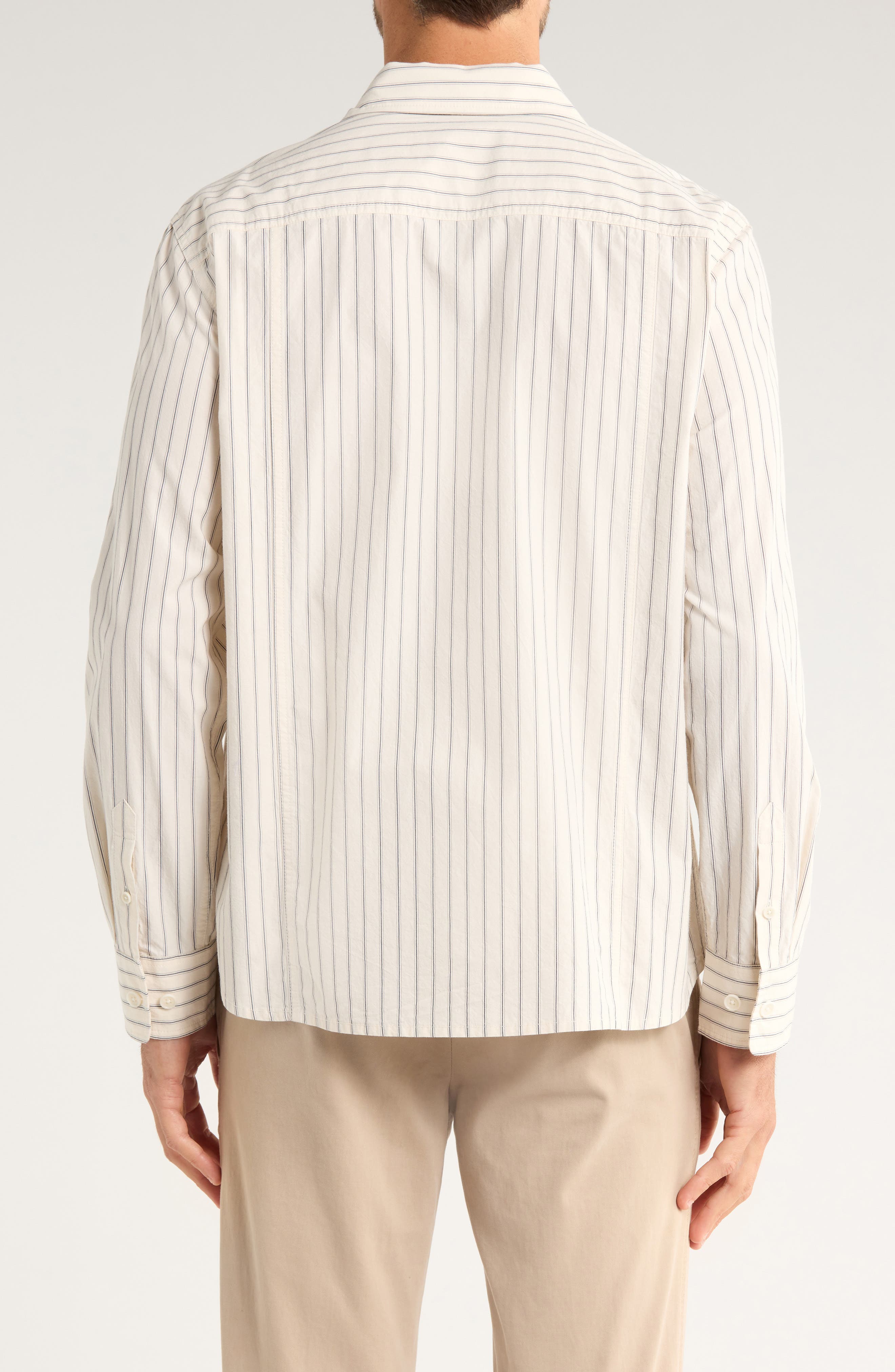 Stripe Cotton Poplin Button-Up Shirt - image 2