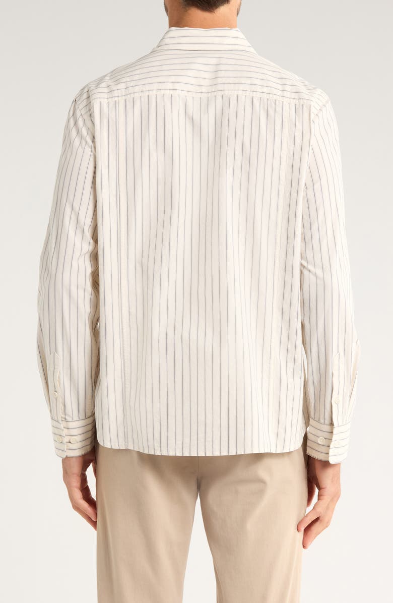 Corridor Stripe Cotton Poplin Button-Up Shirt, Alternate, color, Natural