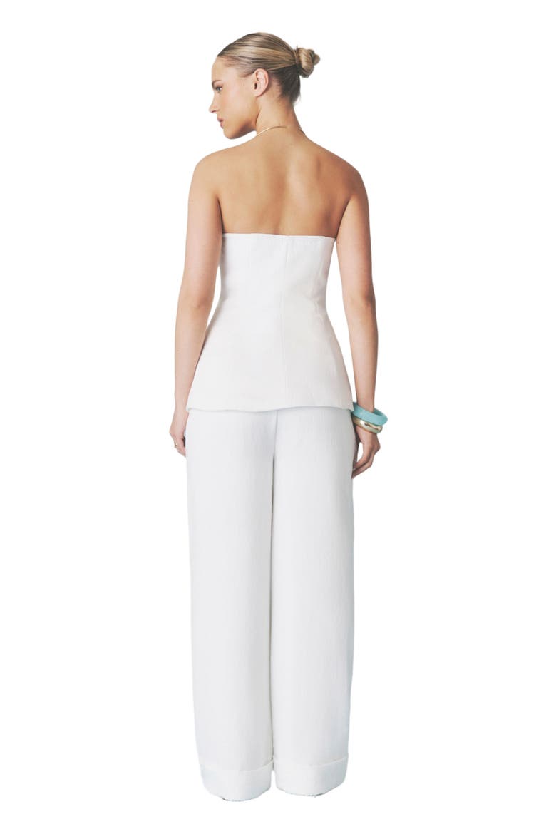 Verity Tailored Textured Pants, Alternate, color, White