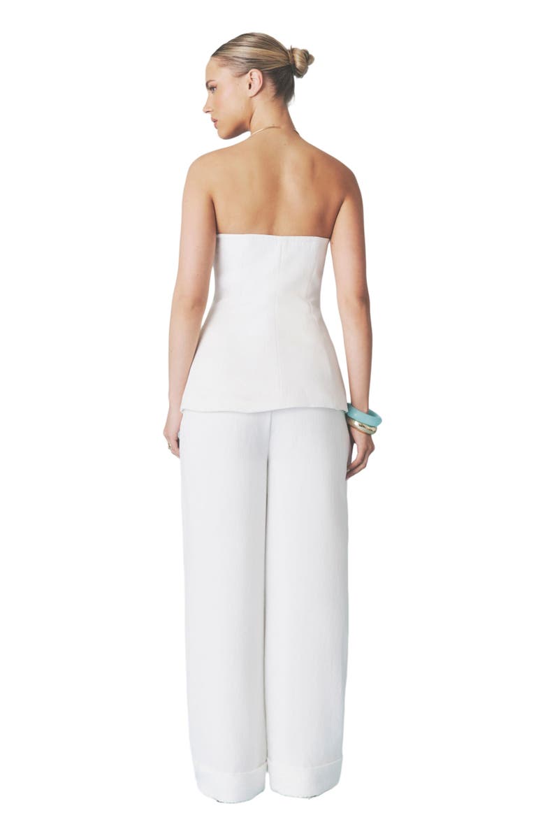 Six Stories Verity Tailored Textured Pants, Alternate, color, White