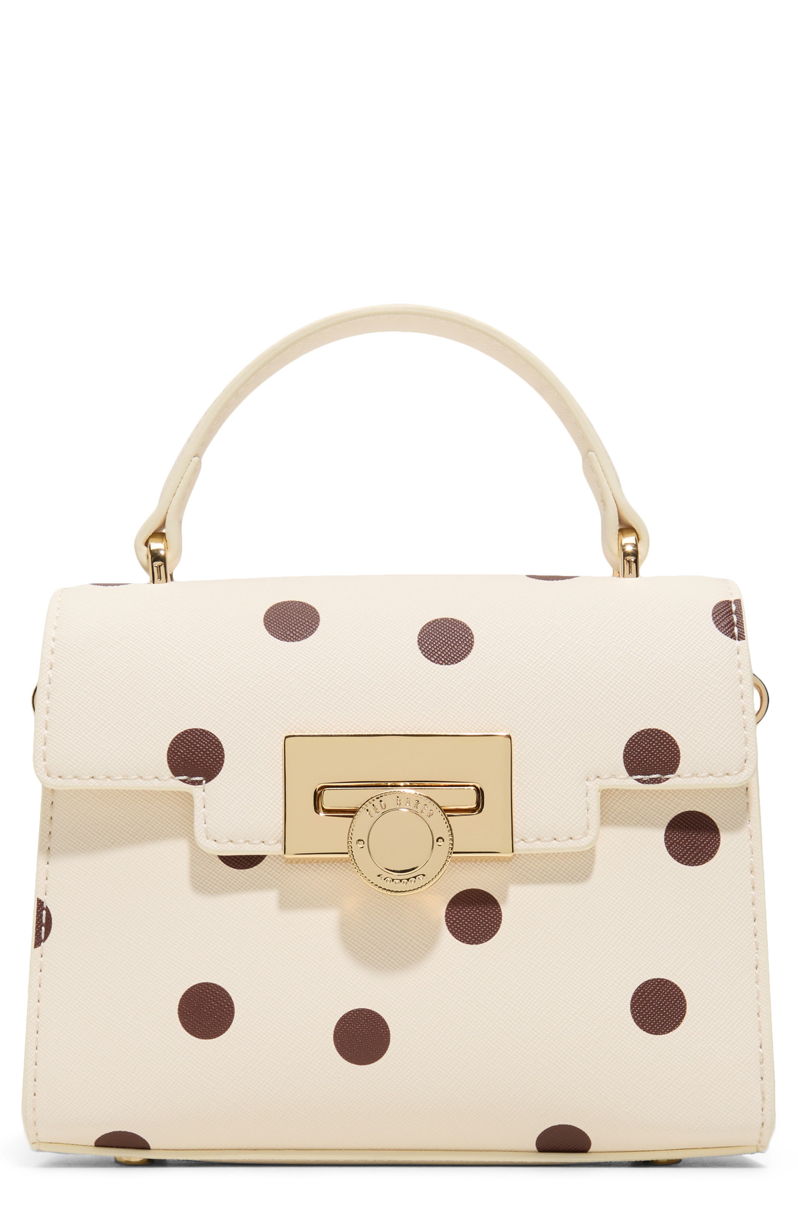 Ted Baker Lili Top Handle Satchel Bag, Main, color, Ivory Primary - Multi