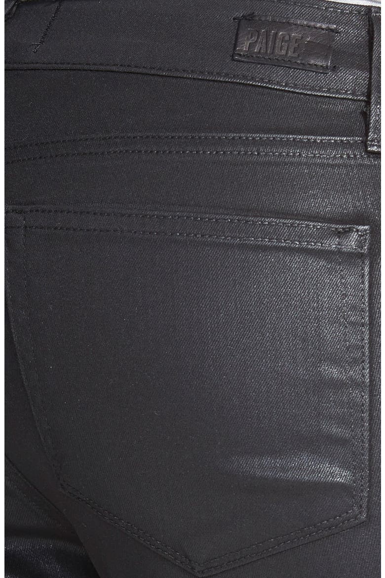 'Verdugo' Coated Ultra Skinny Ankle Jeans, Alternate, color, BLACK SILK
