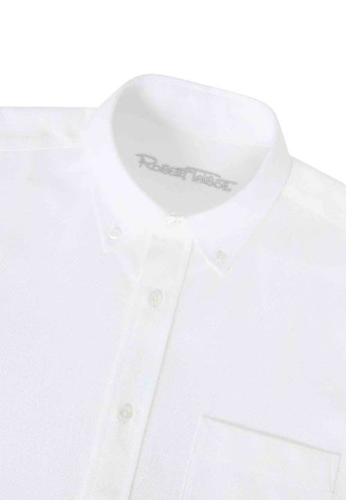 Robert Talbott Harrison Button Down Pique Shirt In White