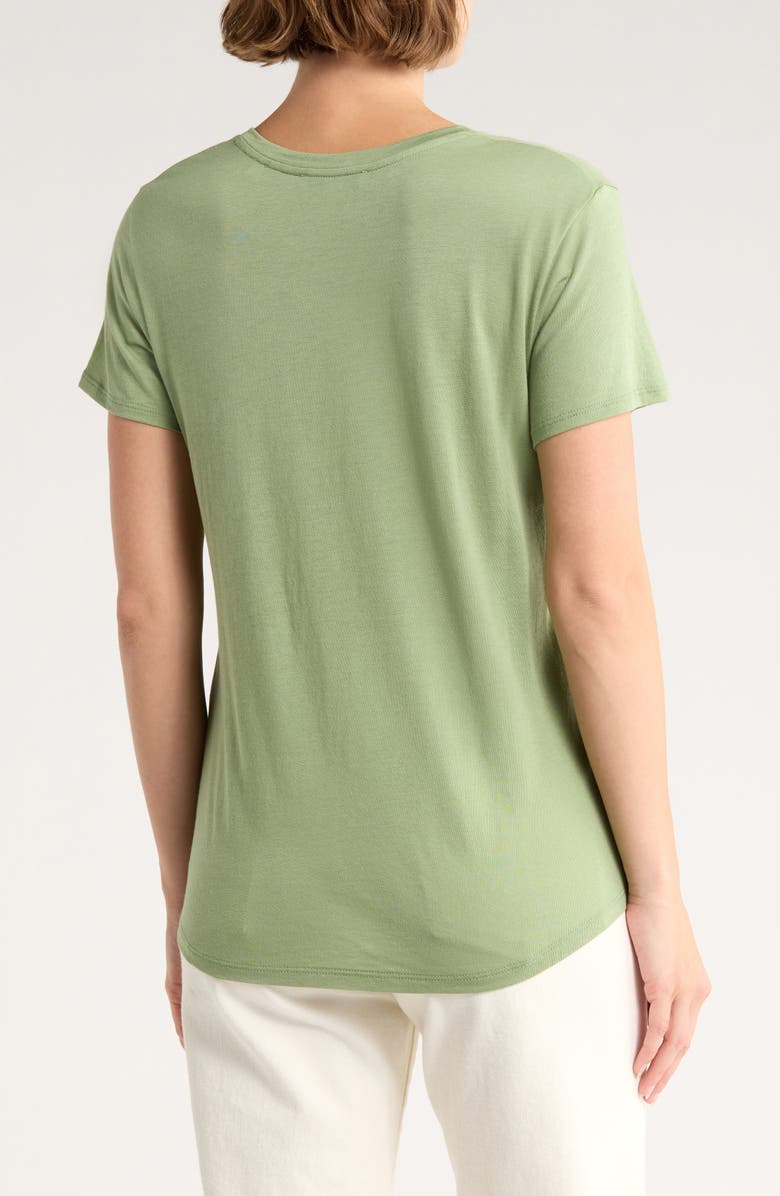 Vince Crewneck Shirt Tail T-Shirt, Alternate, color, Hemlock