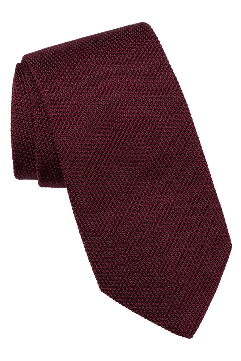 Chianti - Silk Grenadine Tie for Men, Main, color, Burgundy