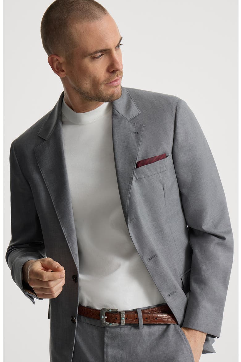 Hopsack blazer, Alternate, color, Grey
