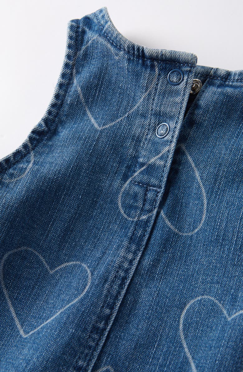 Tucker + Tate Print Denim Jumper, Alternate, color, Sun Faded Wash Outline Hearts