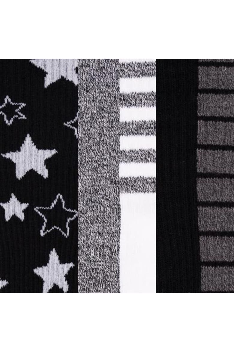 Cotton Rib Compression Knee-High Socks 3 Pair Pack, Alternate, color, Ebony