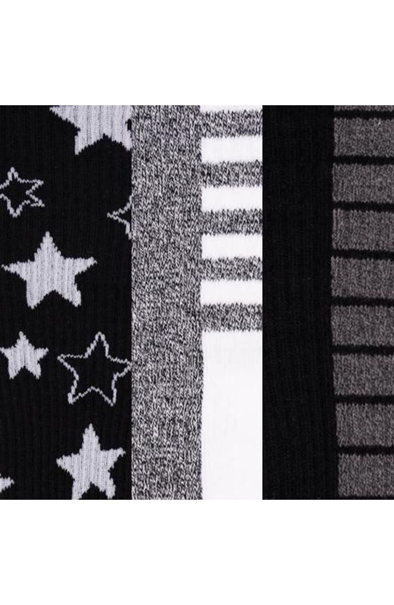 MUK LUKS Cotton Rib Compression Knee-High Socks 3 Pair Pack, Alternate, color, Ebony