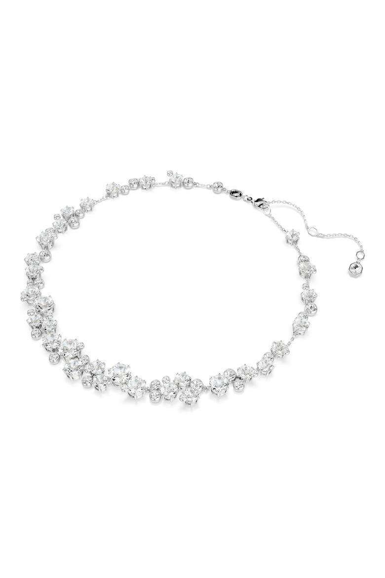 Constella Crystal Collar Necklace, Alternate, color, RHODIUM/ CRYSTAL