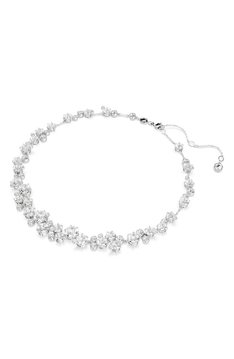 Swarovski Constella Crystal Collar Necklace, Alternate, color, Rhodium/ Crystal