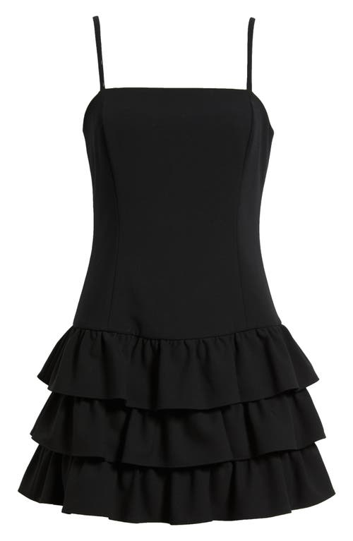 French Connection Whisper Tiered Ruffle Minidress In Multi