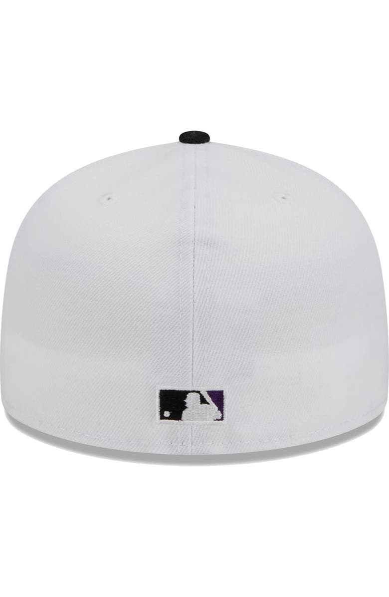 New Era Men's New Era White/Black Tampa Bay Rays Optic 59FIFTY Fitted Hat, Alternate, color, 