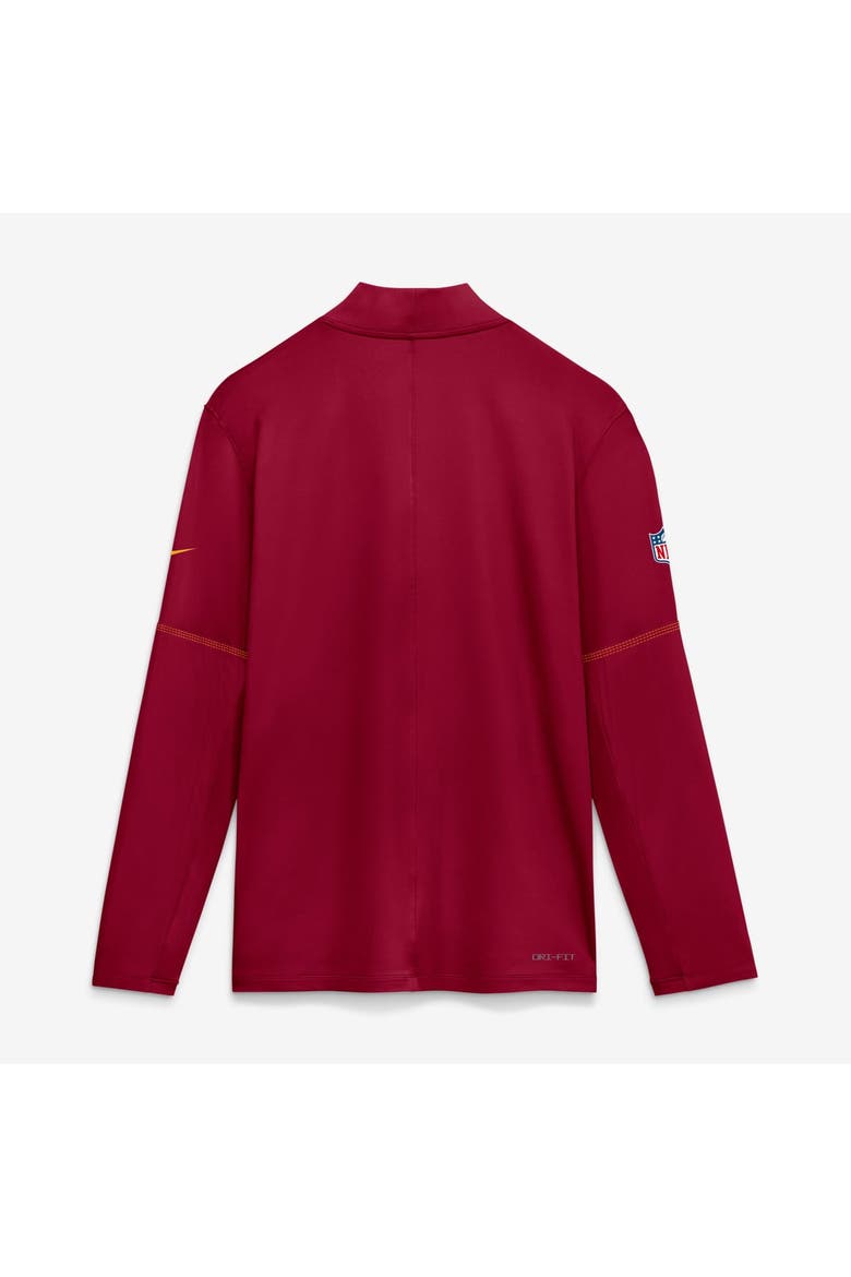 Men's Nike Burgundy Washington Commanders Sideline Logo Glory Midweight Dri-FIT Half-Zip Pullover, Alternate, color, Burgundy