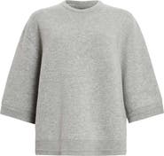 AllSaints Nika Elbow Sleeve Wool Sweatshirt