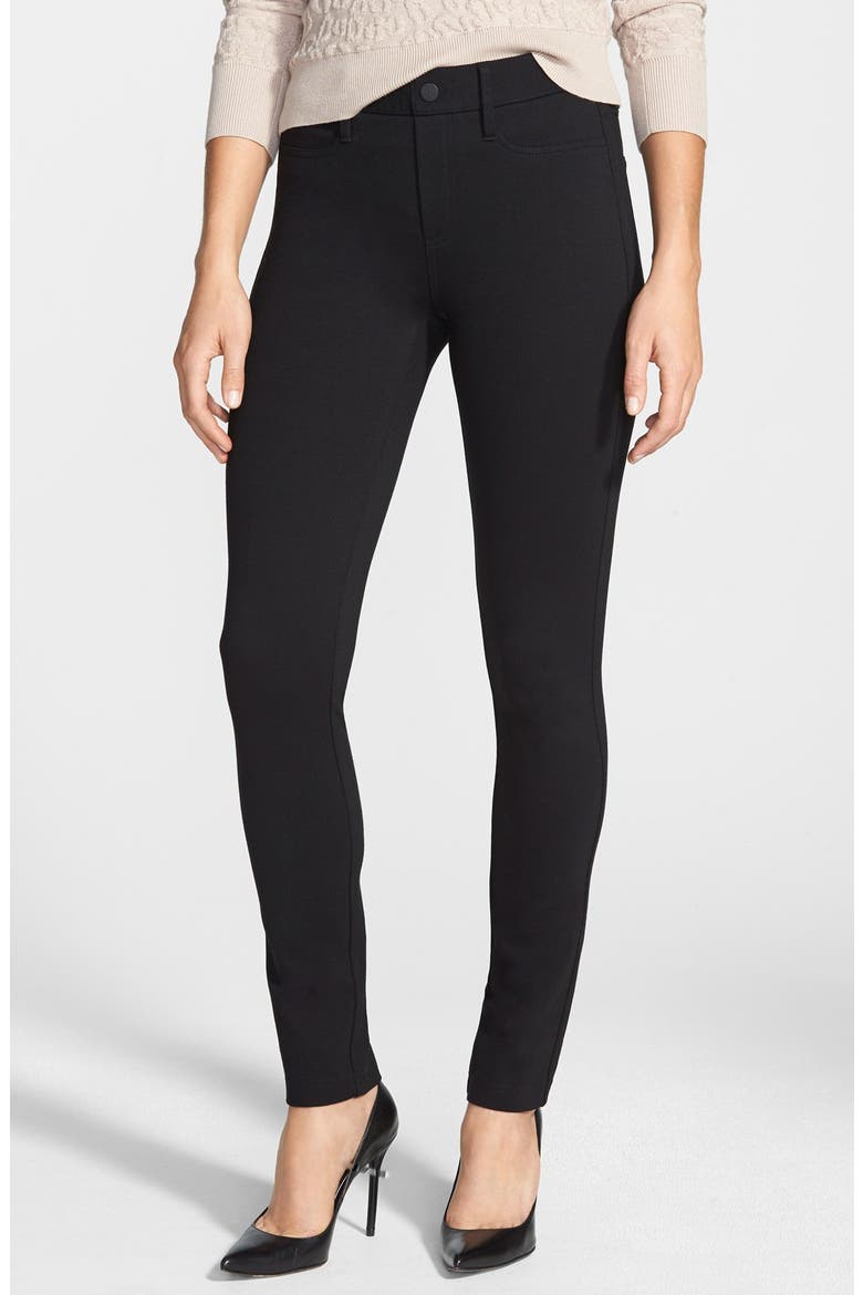 Ponte Skinny Pants, Main, color, BLACK
