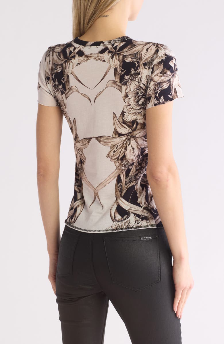 AllSaints Pattie Bela Cotton T-Shirt, Alternate, color, Ecru White/ Black