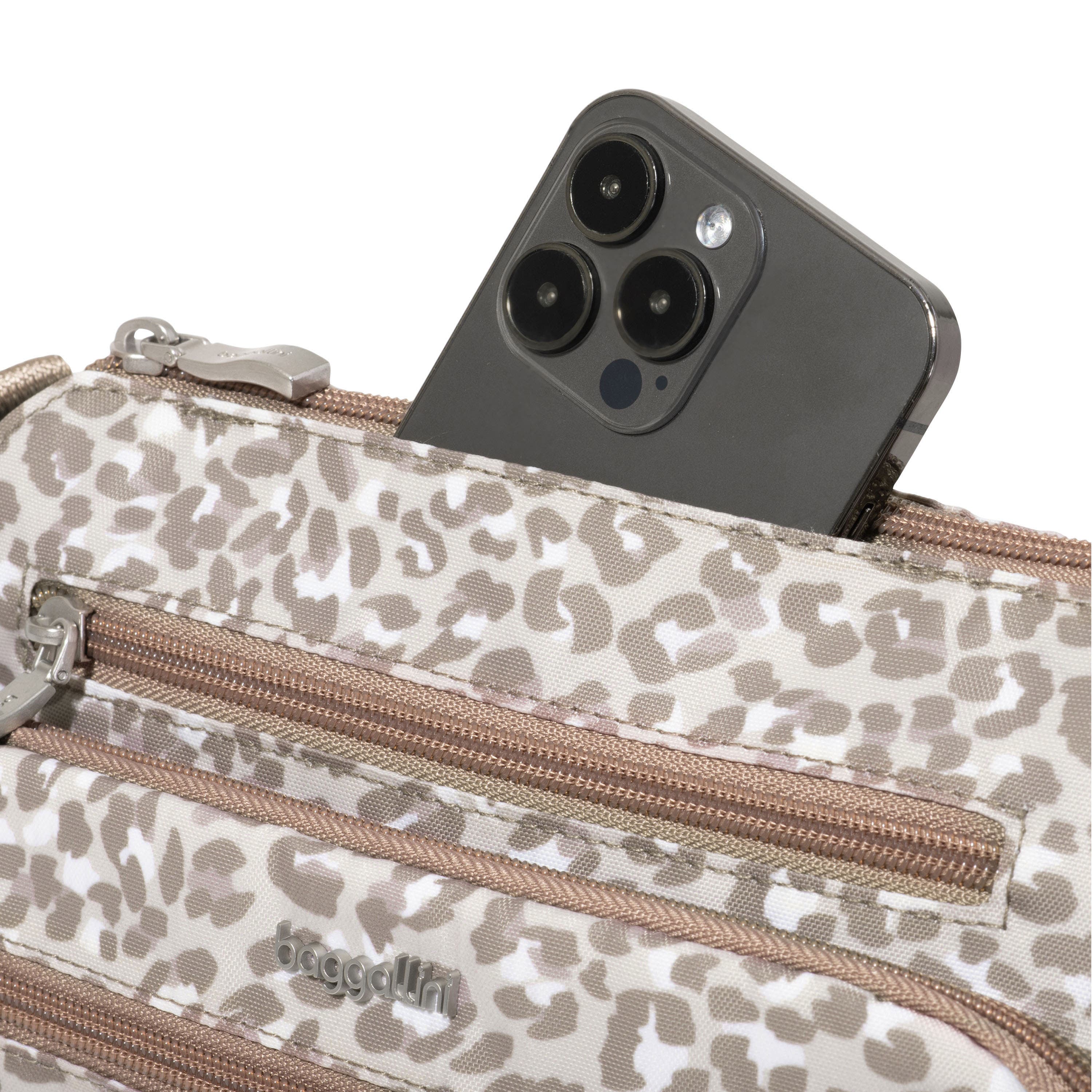 BAGGALLINI Marais Crossbody Bag, Alternate, color, Mocha Cheetah Print