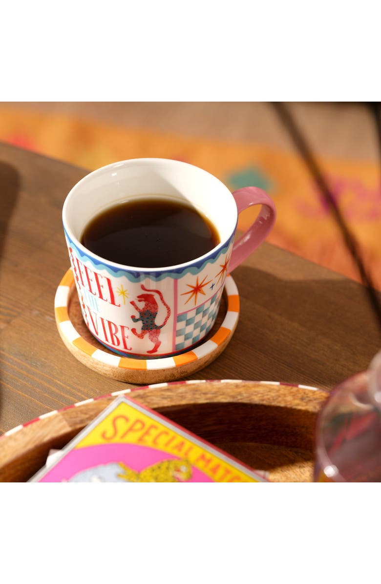 Zsa Zsa Zsu Luohu Porcelain Feel Vibe Mug 12 Oz. Set Of 3, Alternate, color, Pink