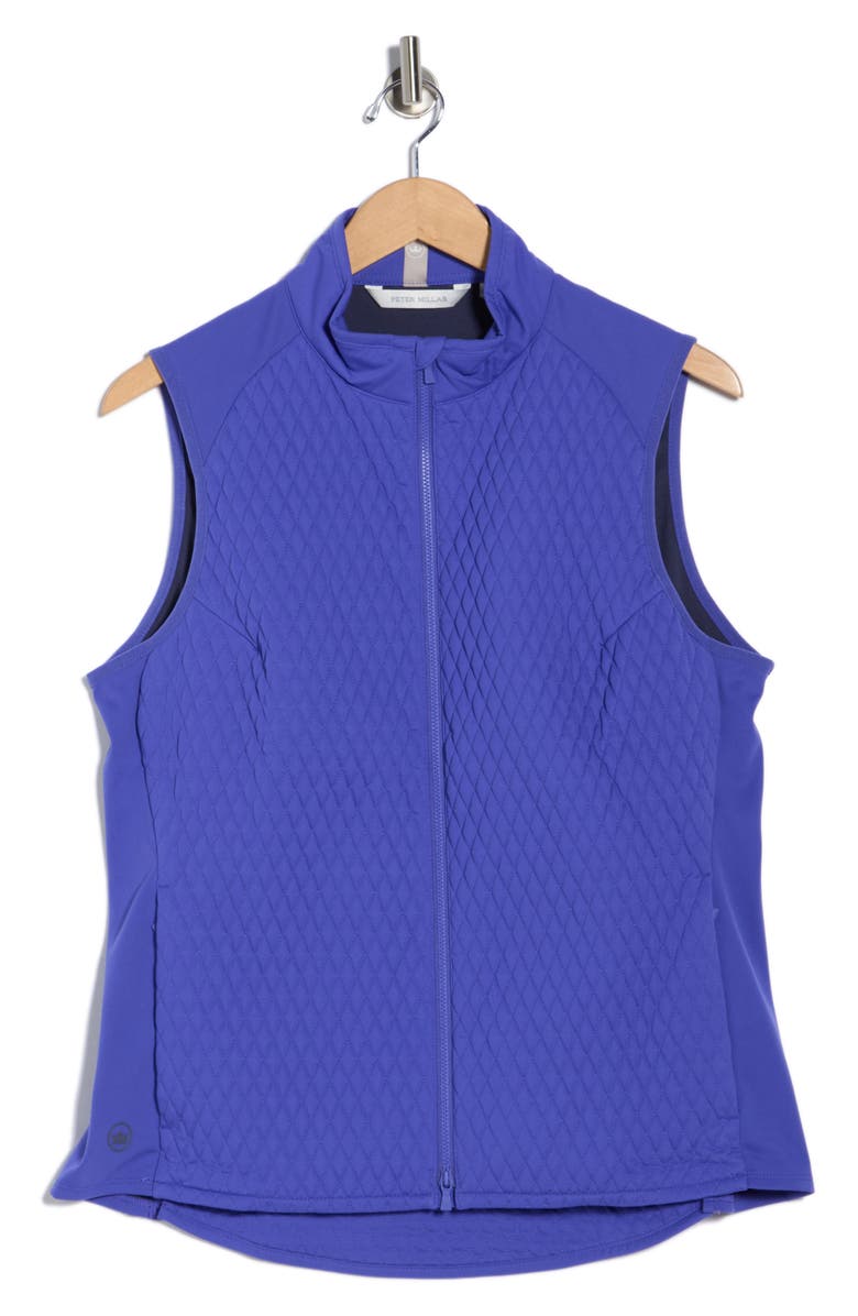 Peter Millar Fuse Mini Diamond Quilt Vest, Alternate, color, Pacific Blue