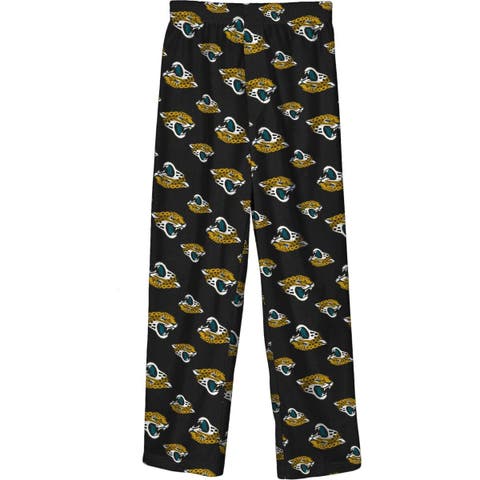 Youth Black Jacksonville Jaguars Team-Colored Printed Pajama Pants