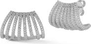 SPHERA MILANO Cubic Zirconia Cage Stud Earrings