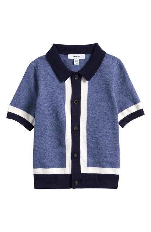 Reiss Kids' Craig Knit Top In Blue