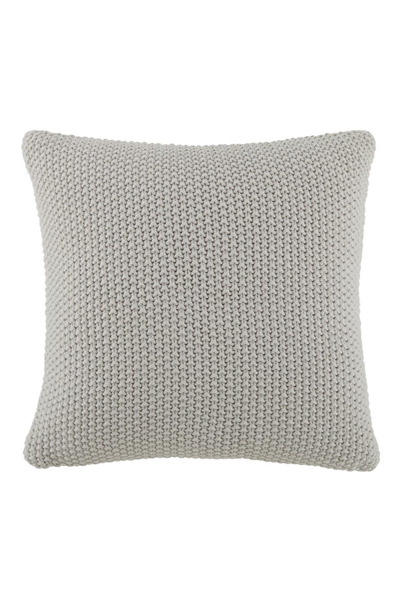 Acrylic Knit Throw Pillow, Main, color, LIGHT GRAY
