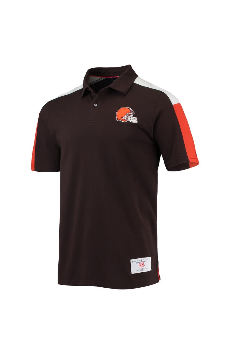 Tommy Hilfiger Men's Tommy Hilfiger Brown/Orange Cleveland Browns Logan Polo, Alternate, color, Brown