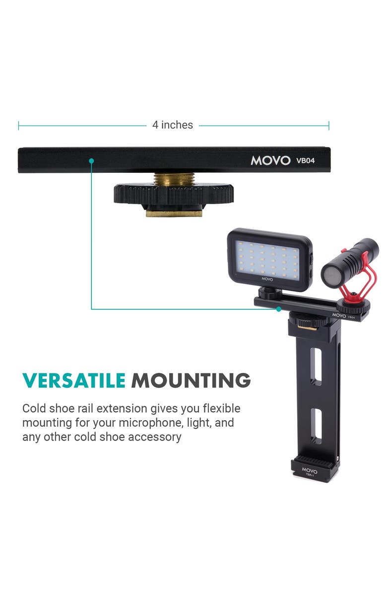 MOVO Tablet Vlogging Kit for iPad with Mic, Light, Tabletop Tripod, Alternate, color, Black