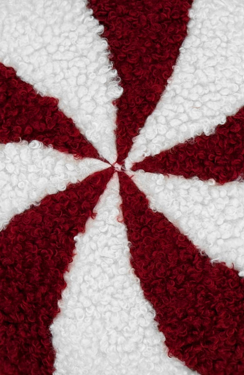 STUDIOCHIC Peppermint Candy Throw Pillow, Alternate, color, Red / White