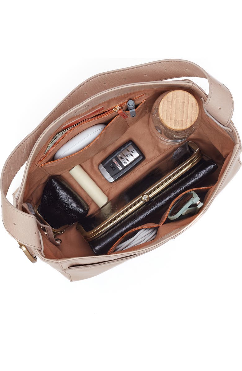 HOBO Render Leather Hobo Bag, Alternate, color, Stone Gloss