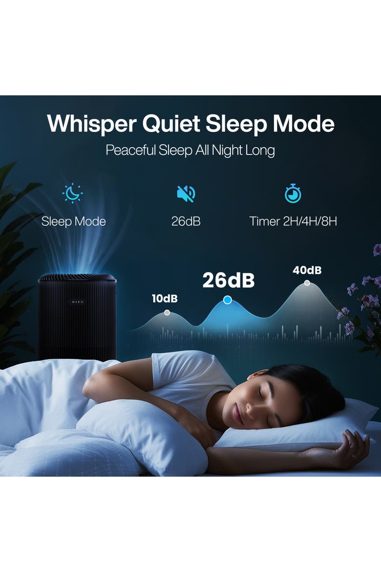 Essence 3-Speed Compact Air Purifier, Alternate, color, Black