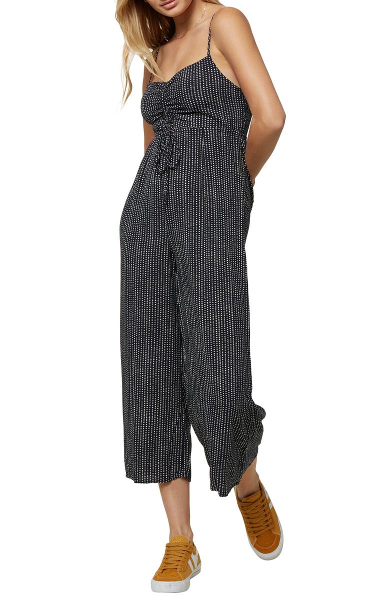 O'Neill Anabella Dot Print Jumpsuit, Main, color,