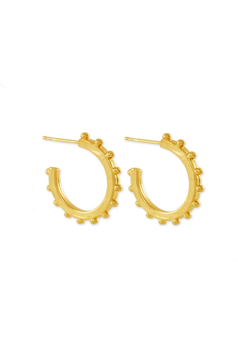 Aida Hoop Earrings, Main, color, Brass