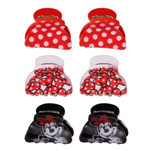 Minnie Mouse Hair Clips Claw Small 6-Piece Set Official License
