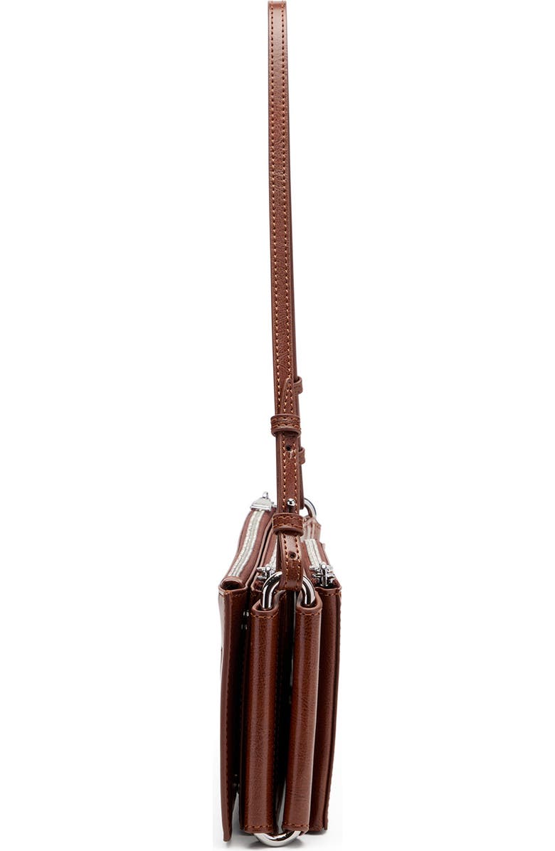 DIESEL<sup>®</sup> Flag-D-Modular Logo Embossed Shoulder Bag, Alternate, color, Chocolate